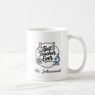 Caneca De Café Melhor Professora De Ciência, Microscópio.