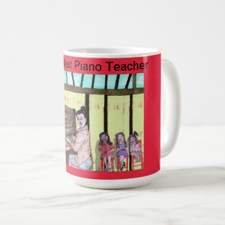 Caneca De Café Melhor Professora de Piano do Mundo!