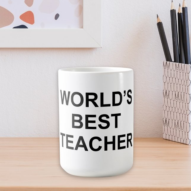 Caneca De Café Melhor Professora do Mundo (Criador carregado)