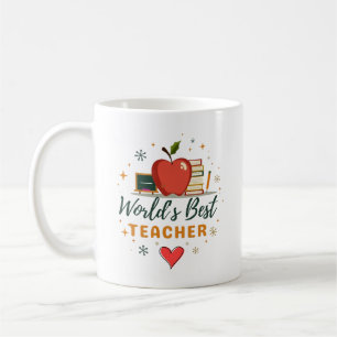 Caneca De Café Melhor Professora do Mundo - Presente de Nome Pers