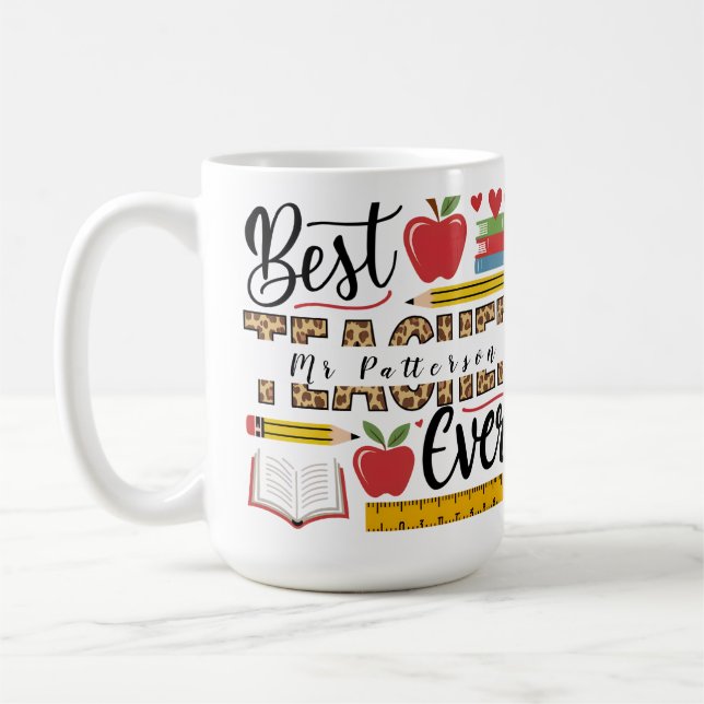 Caneca De Café Melhor Professora Já Personalizada (Esquerda)