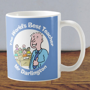 Caneca De Café Melhor Professora Masculina do Mundo