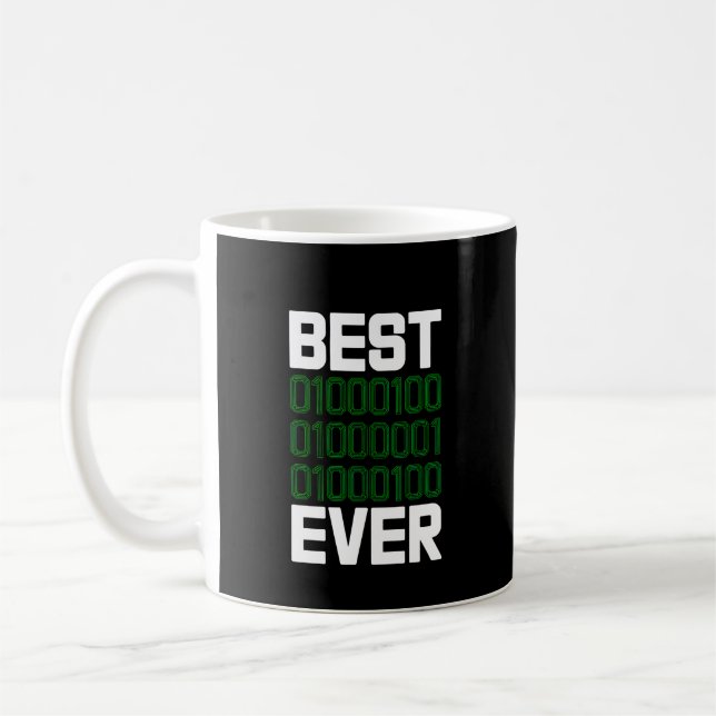 Caneca De Café Melhor Programador Pai Binário de Todos os Tempos  (Esquerda)