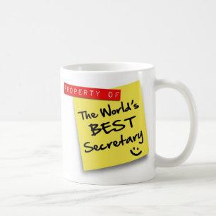 Caneca De Café Melhor Secretária do Mundo Cargo