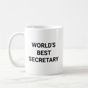 Caneca De Café Melhor Secretária do Mundo Presente Engraçado para