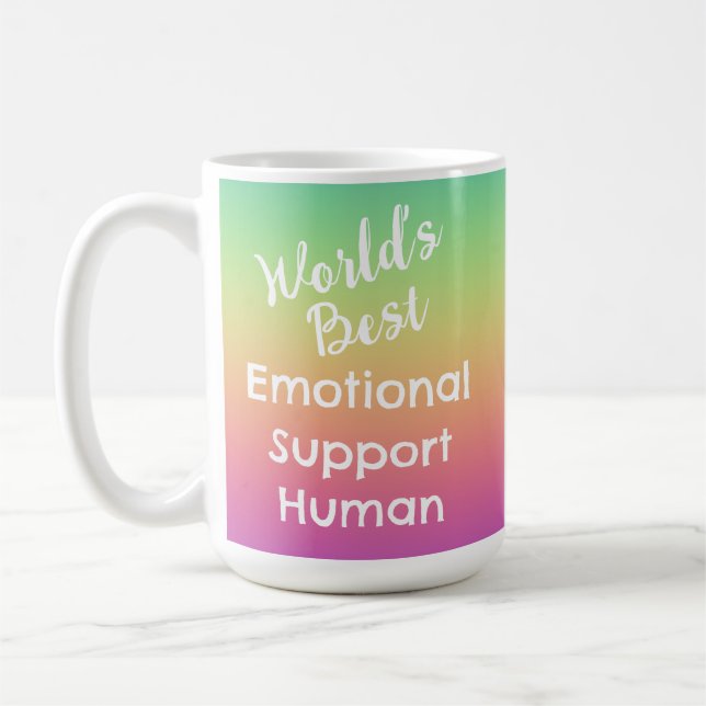 Caneca De Café Melhor Suporte Emocional ao Arco-Íris Humano (Esquerda)