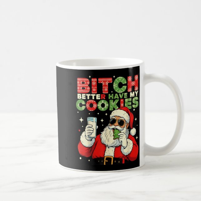 Caneca De Café Melhor Ter Meus Biscoitos Papai Noel Natal Diverti (Direita)