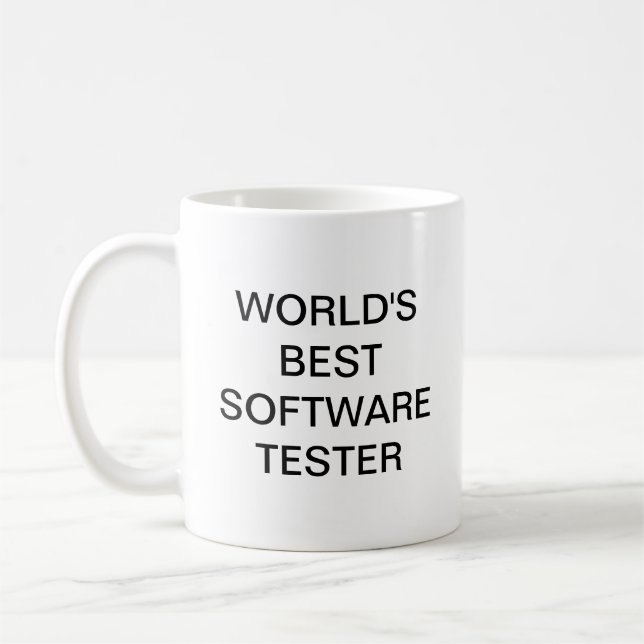 Caneca De Café Melhor testador de software do mundo (Esquerda)