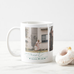 Caneca De Café Melhor Tia Colagem de Três Fotos Escrita à Mão