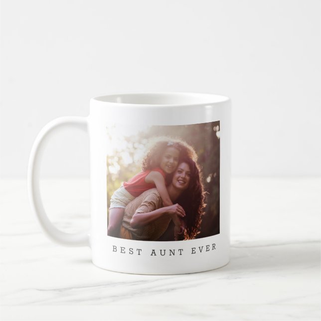 Caneca De Café Melhor Tia de Todos os Tempos Presente Personaliza (Esquerda)