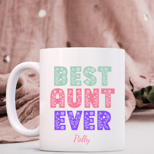 Caneca De Café Melhor Tia Ever Floral