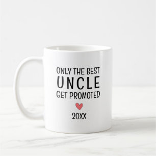 Caneca De Café Melhor Tio é Promovido – Ano Personalizado