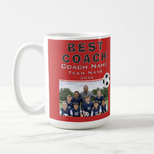 Caneca De Café Melhor Treinador de Futebol Foto da Equipe