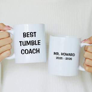 Caneca De Café Melhor Treinador de Tumble com Nome