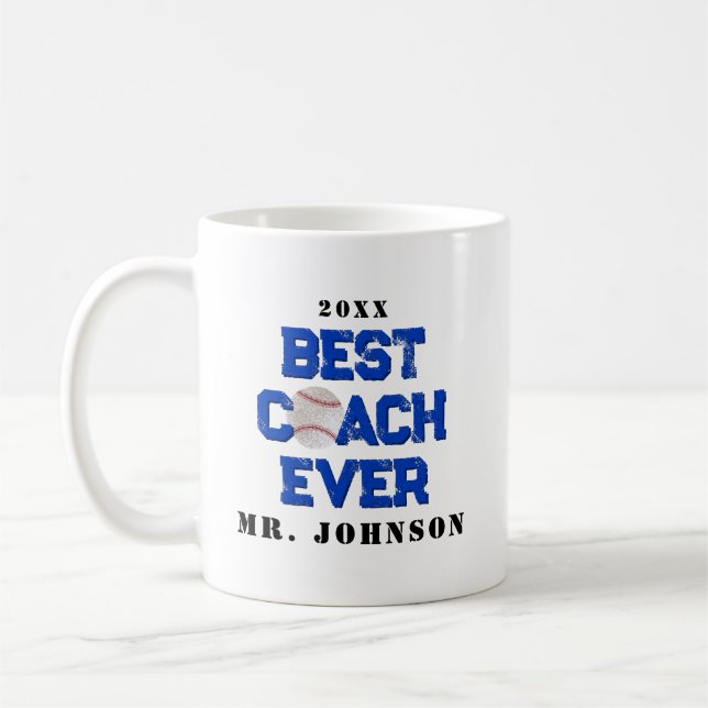 Caneca De Café Melhor treinador nunca Baseball (Esquerda)