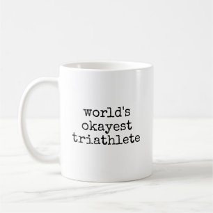 Caneca De Café Melhor Triatleta do Mundo Engraçado Triatlo
