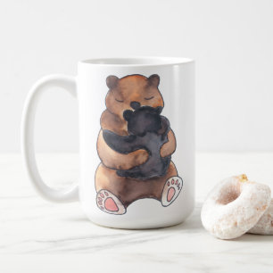 Caneca De Café Melhor Urso Abraça Mamãe Bebê Urso
