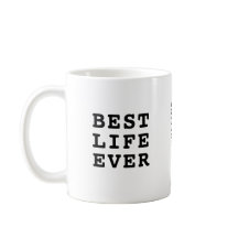 Melhor vida personalizada de texto preto e branco