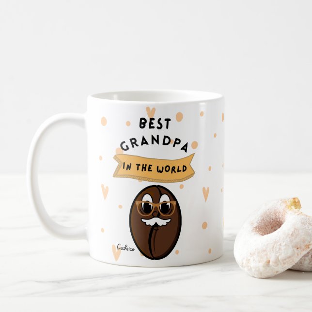 Caneca De Café Melhor Vovô Coga - Curioso Café Bean com Rua (Com Donut)