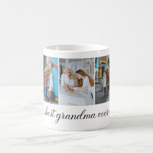 Caneca De Café Melhor Vovó Colagem de Fotos Ever 3