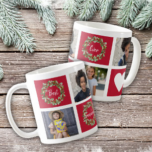 Caneca De Café Melhor Vovó Foto Colagem de Natal Coffee Mug