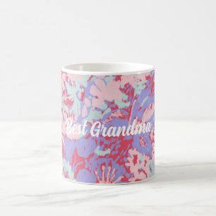 Caneca De Café Melhor vovó Verão Jardim Vermelho e Café Violento