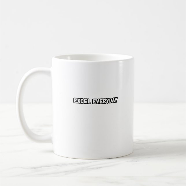 Caneca De Café Melhoramento contínuo diário do Excel (Esquerda)