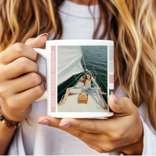 Caneca De Café Melhores Amigas Besties 6 Colagem de Fotos