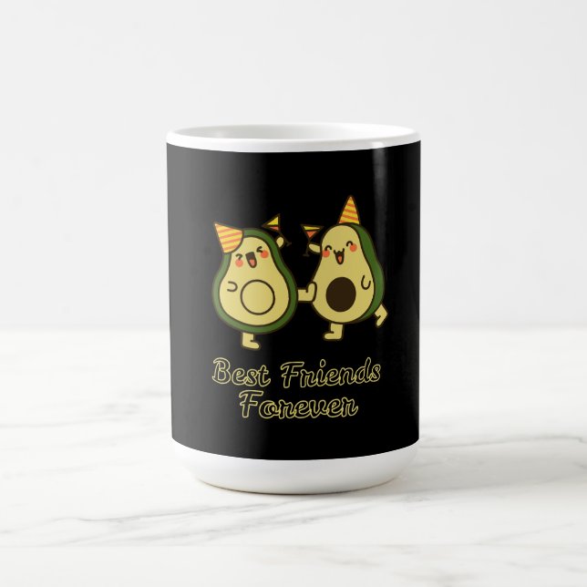 CANECA DE CAFÉ MELHORES AMIGAS PARA SEMPRE, ABACATE ENGRAÇADO, DI (Centro)