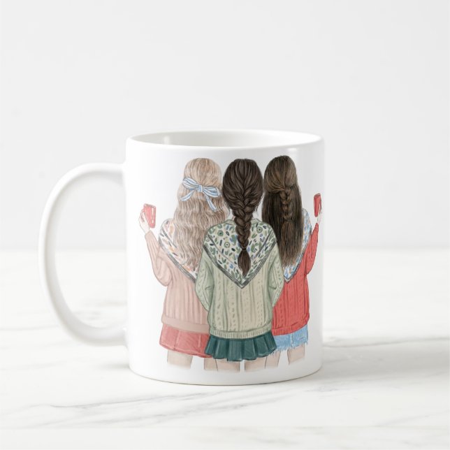 Caneca De Café Melhores Amigas Personalizadas Amizade  (Esquerda)
