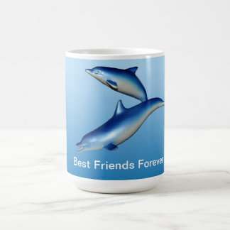 Caneca De Café Melhores amigos azuis dos golfinhos para sempre