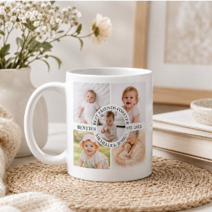 Caneca De Café Melhores Amigos de Sempre Colagem de Fotos   Melho