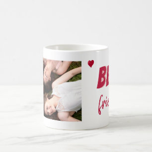 Caneca De Café Melhores Amigos Foto Coração Vermelho