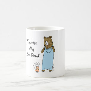 Caneca De Café Melhores amigos gato e urso