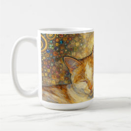 Caneca De Café Melhores Amigos Gatos inspirados em Klimt