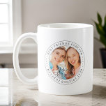 Caneca De Café Melhores Amigos para a Foto Moderna Simples BFF<br><div class="desc">Este design simples e clássico é composto por tipografia serif e adiciona uma foto personalizada. "Melhores Amigos para sempre" circula a foto dos seus amigos</div>