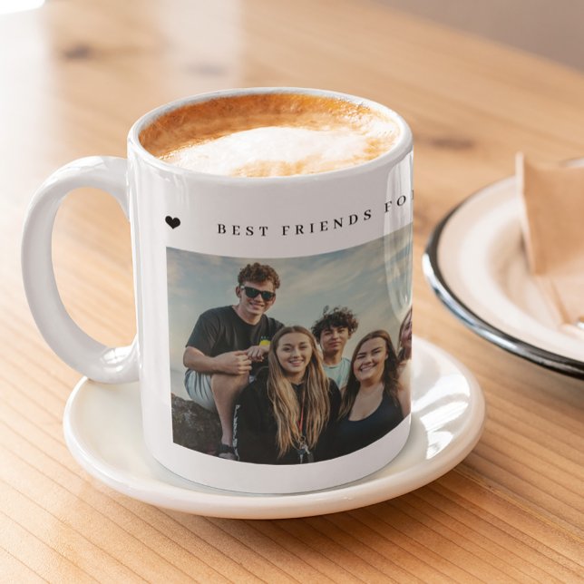 Caneca De Café Melhores amigos para sempre BFF 2 foto personaliza (Criador carregado)