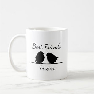 Caneca De Café Melhores Amigos para sempre, BFF - Pássaros Bonito