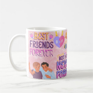 Caneca De Café Melhores Amigos Para Sempre. Celebração de Amizade