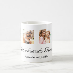 Caneca De Café Melhores amigos personalizados para sempre colagem