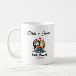 Caneca De Café Melhores Amigos Personalizados para Sempre - Prese