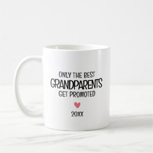 Caneca De Café Melhores Avós São Promovidos – Ano Personalizado