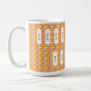 Caneca De Café Melhores desejos de arte padronizada com cores de