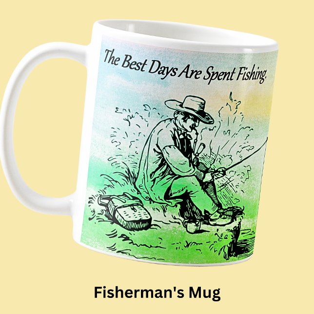 Caneca De Café Melhores dias de pesca passados (Criador carregado)