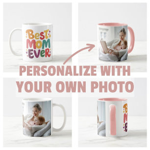 Caneca De Café Melhores Mãe de Todos os Tempos Corações e Estrela