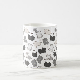 Caneca De Café Melhores mães 💖 presentes Gatos brancos 🐾 em ☕