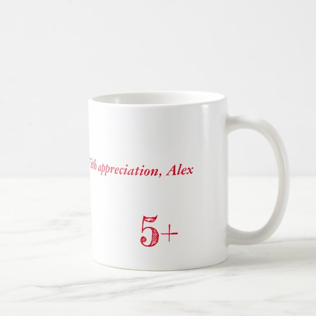 Caneca De Café Melhores Presentes de Agradecimento para Professor (Direita)