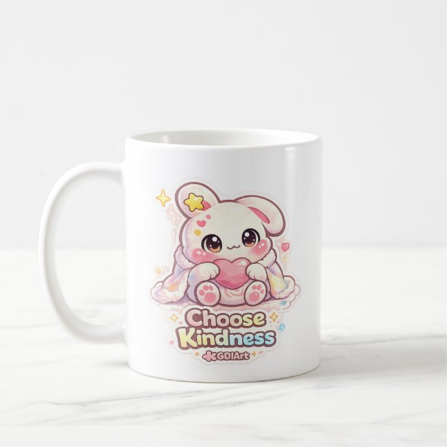Caneca De Café  Mello the Mochi Bunny - Choose Kindness (Esquerda)