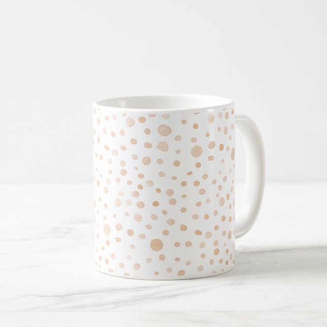 Caneca De Café Melon Confetti Watercolor Dots Classic Mug (Frente Esquerda)