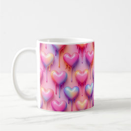 Caneca De Café Melting Heart Mug – Pastel Love Design